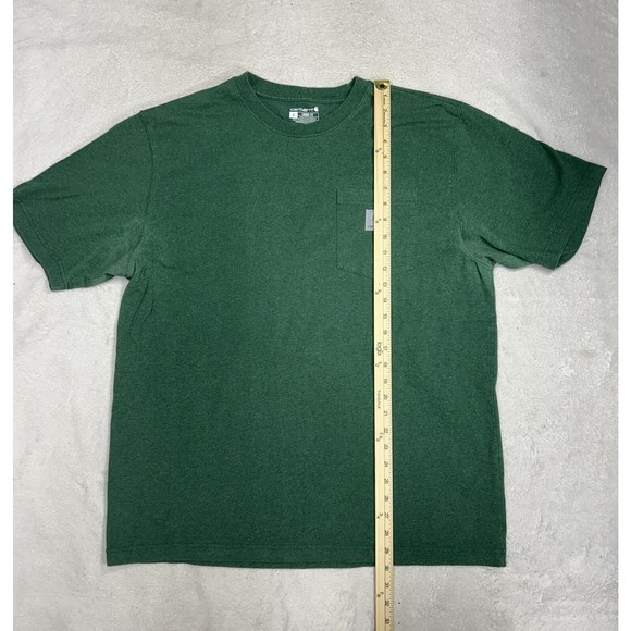 Carhartt T-Shirt Loose Fit Green Pocket Tee Short Sleeve K87 G55 Mens Size Large - Picture 7 of 8